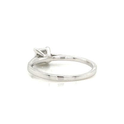 "ENGR03377" 0.50 Carat Princess Shaped Diamond With Side Pavé Engagement Ring