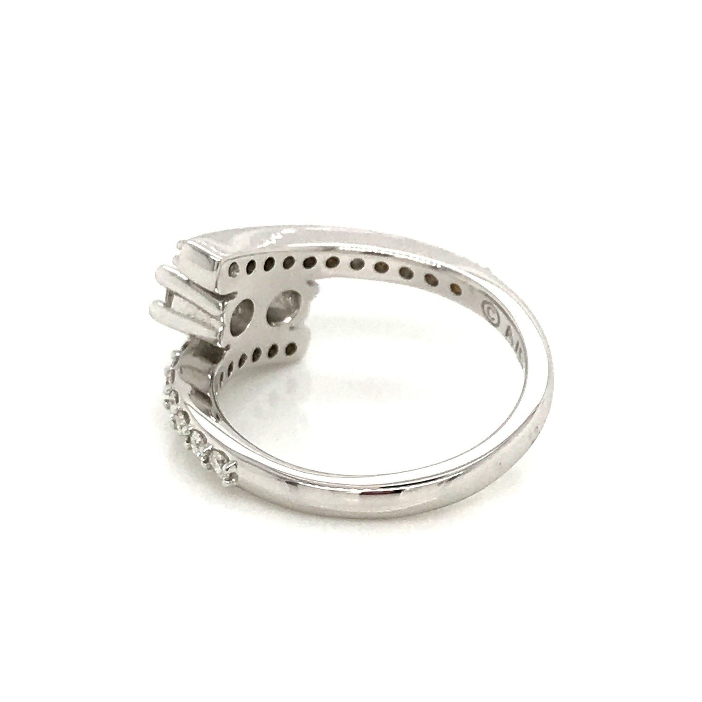 "LADRG01772" 1.04 CTW Diamond Two Stone Twist Ring in White Gold