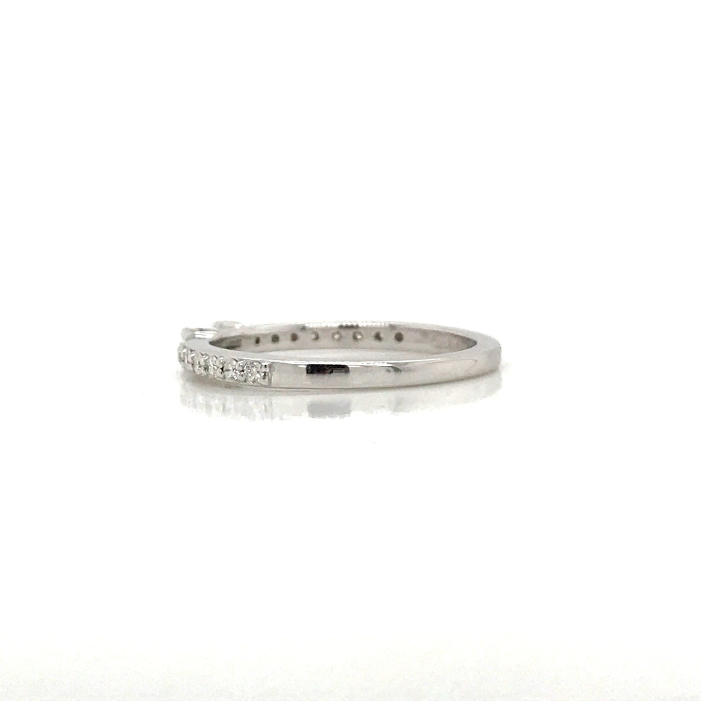 Petite Diamond Baguette and Pave Band - 14K Yellow Gold, White Gold, or Rose Gold
