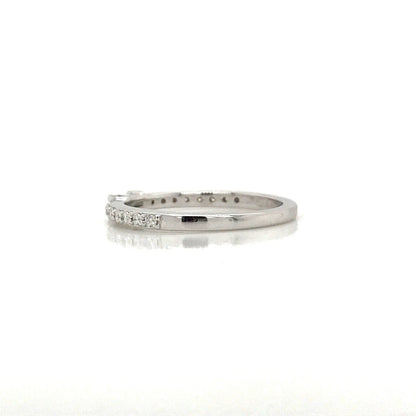 Petite Diamond Baguette and Pave Band - 14K Yellow Gold, White Gold, or Rose Gold