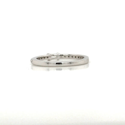 Petite Diamond Baguette and Pave Band - 14K Yellow Gold, White Gold, or Rose Gold