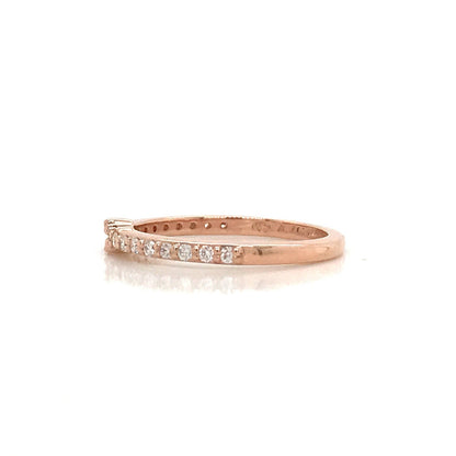 Petite Diamond Baguette and Pave Band - 14K Yellow Gold, White Gold, or Rose Gold