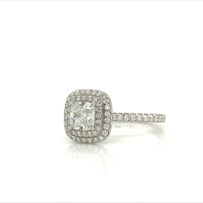 ENGR03385 Cushion Shaped Double Halo Diamond Engagement Ring