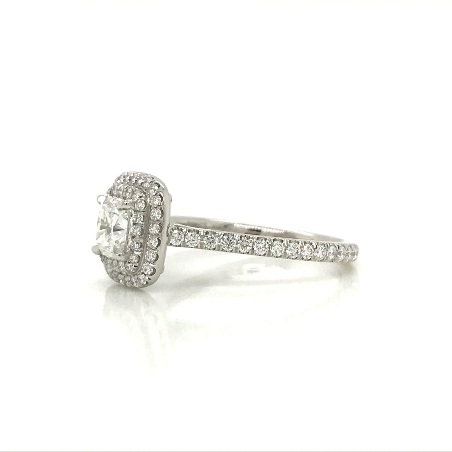 ENGR03385 Cushion Shaped Double Halo Diamond Engagement Ring