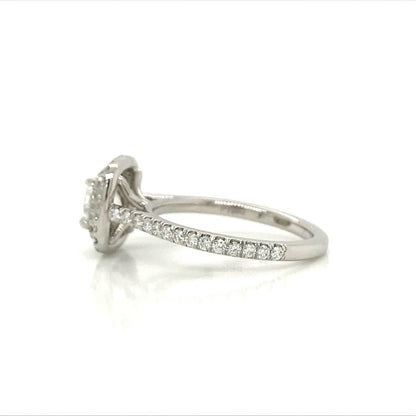 ENGR03385 Cushion Shaped Double Halo Diamond Engagement Ring