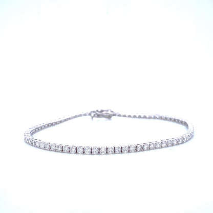 "BRAC01437" 2.89 Carat Petite Diamond Tennis Bracelet