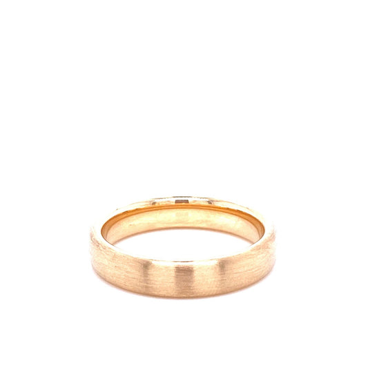 14K Gold Satin Matte Finish Wedding Band