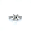2.29 Total Carat Cushion Channel-Set Engagement Ring G VS2 White Gold