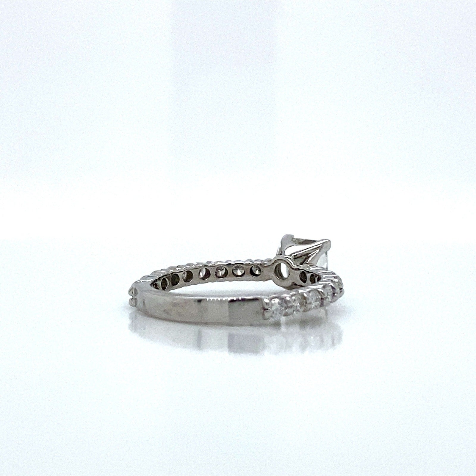 "ENGR02209" 1.43 Carat Princess Shaped Diamond with Pavé Engagement Ring in Platinum