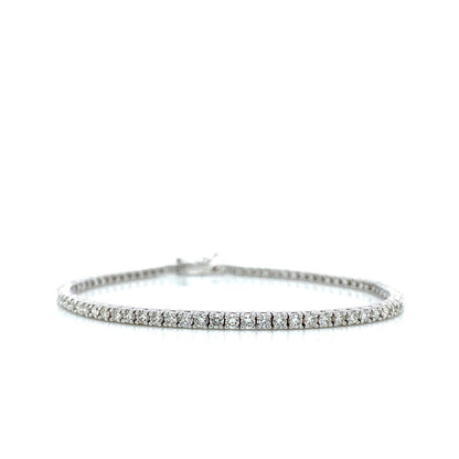 "BRAC01447" 2.62 Carat Round Diamond Tennis Bracelet in 14K White Gold 7 Inch Length