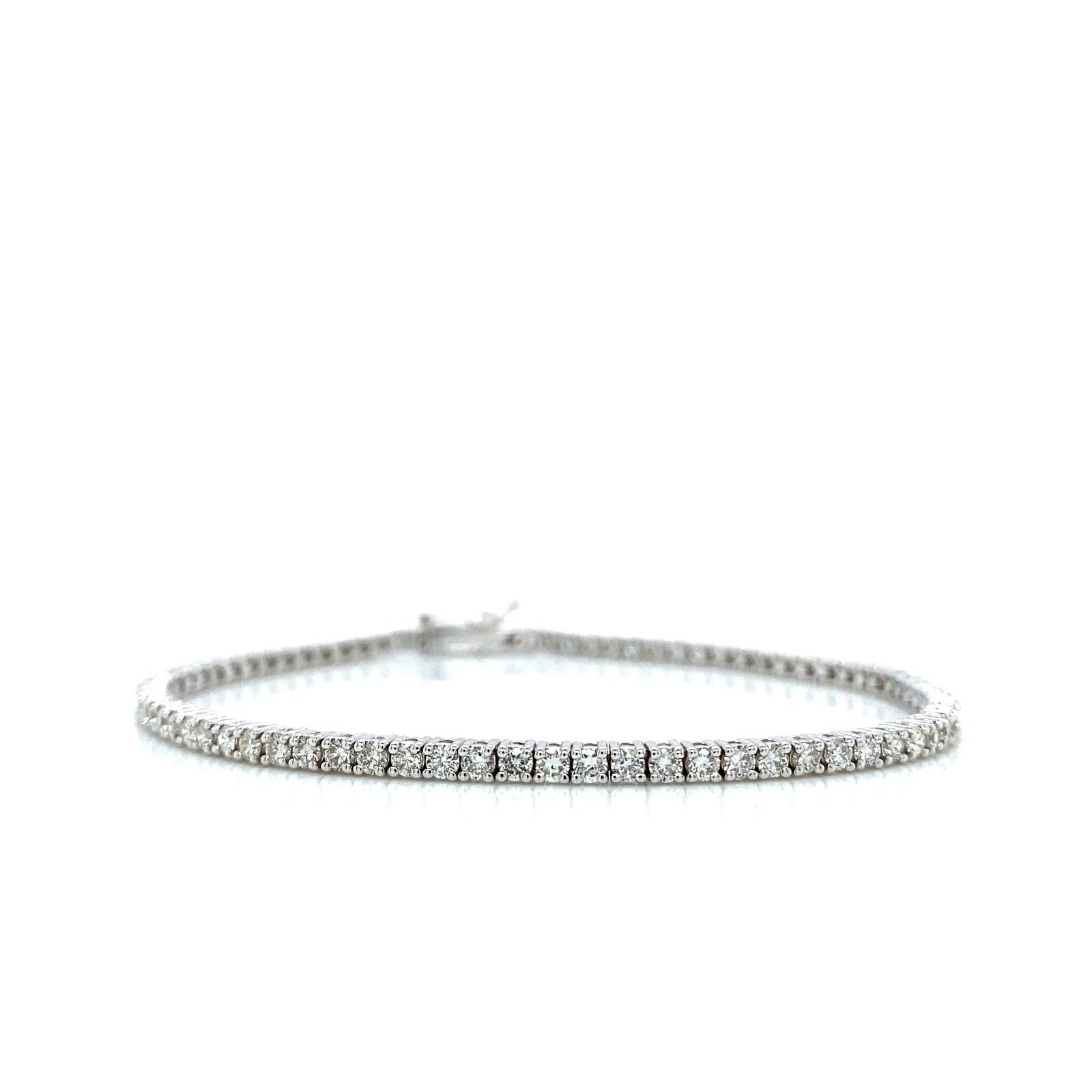 "BRAC01447" 2.62 Carat Round Diamond Tennis Bracelet in 14K White Gold 7 Inch Length