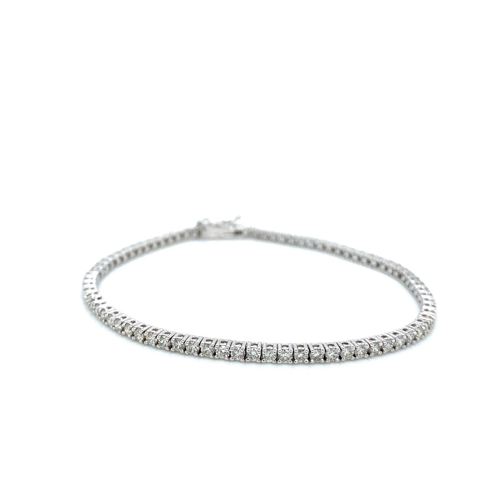 "BRAC01447" 2.62 Carat Round Diamond Tennis Bracelet in 14K White Gold 7 Inch Length