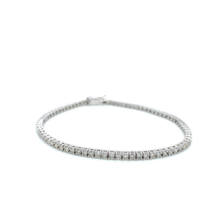"BRAC01447" 2.62 Carat Round Diamond Tennis Bracelet in 14K White Gold 7 Inch Length