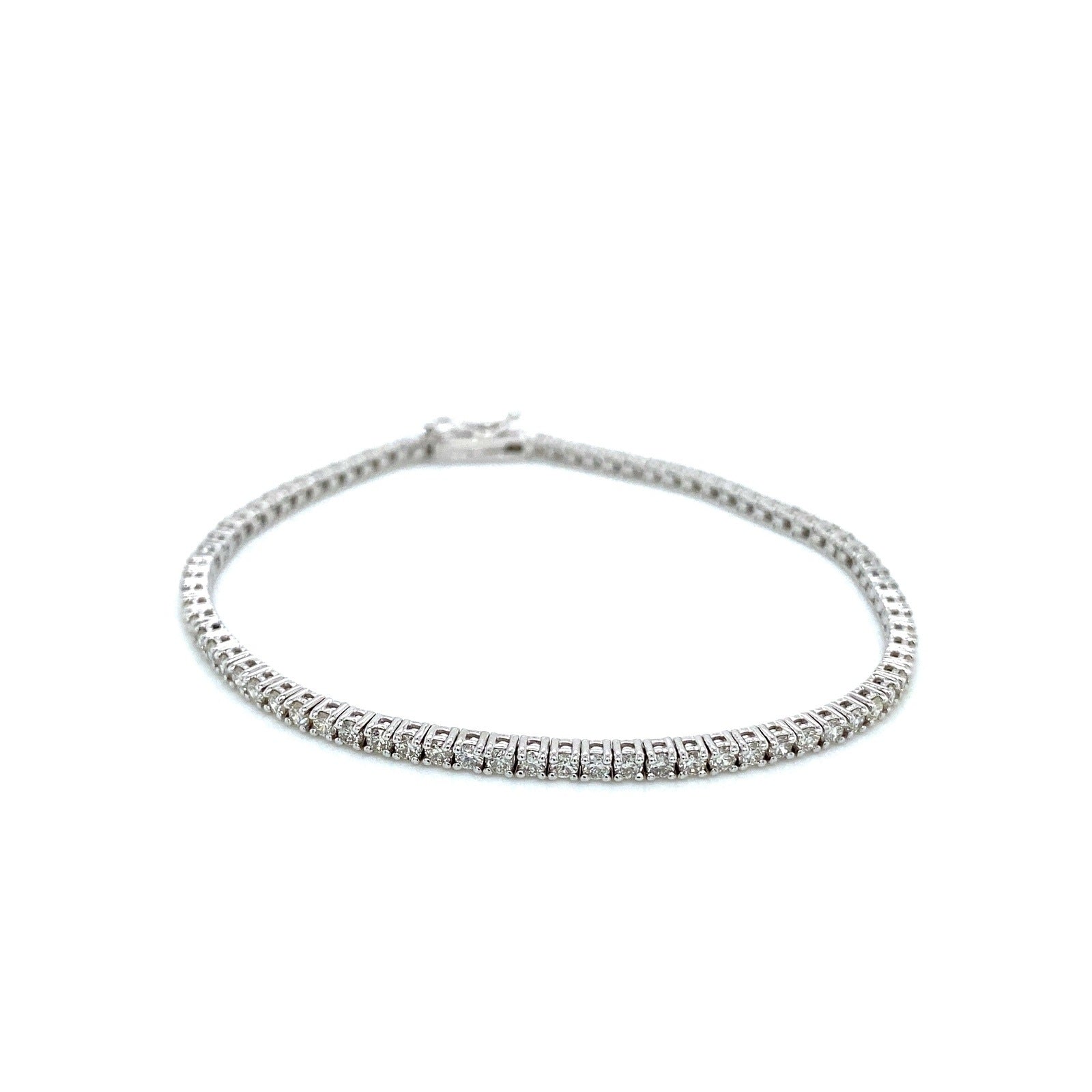 "BRAC01447" 2.62 Carat Round Diamond Tennis Bracelet in 14K White Gold 7 Inch Length