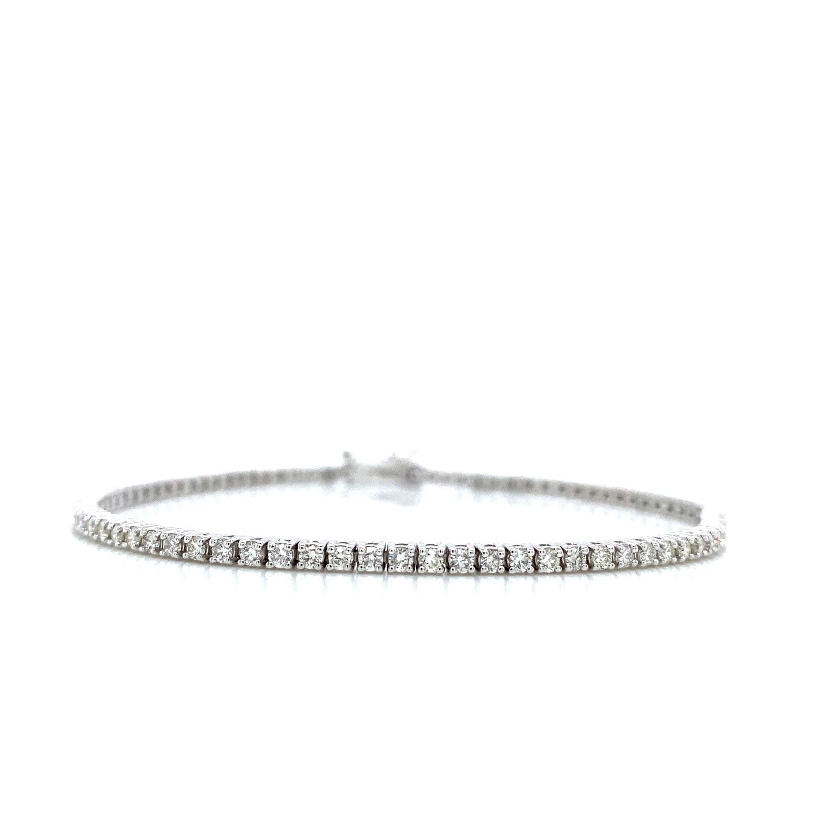 "BRAC01446" 1.72 Carat Round Diamond Tennis Bracelet in 14K White Gold 7 Inch Length