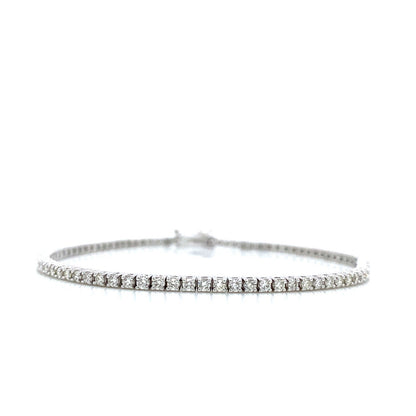 "BRAC01446" 1.72 Carat Round Diamond Tennis Bracelet in 14K White Gold 7 Inch Length