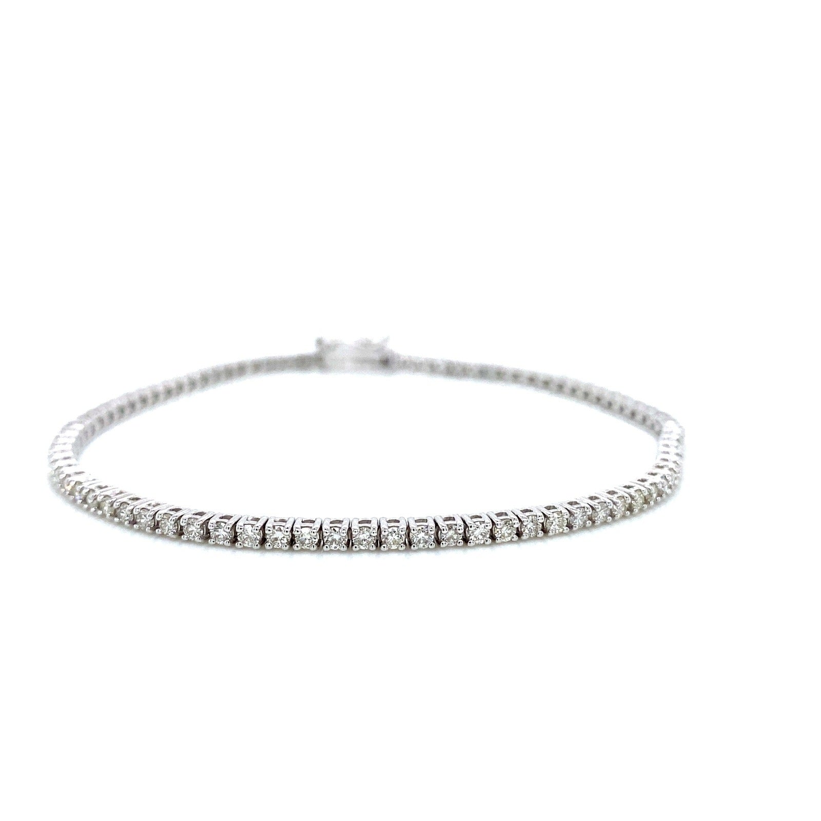 "BRAC01446" 1.72 Carat Round Diamond Tennis Bracelet in 14K White Gold 7 Inch Length