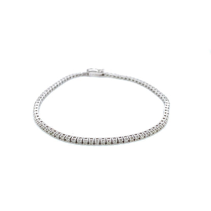 "BRAC01446" 1.72 Carat Round Diamond Tennis Bracelet in 14K White Gold 7 Inch Length