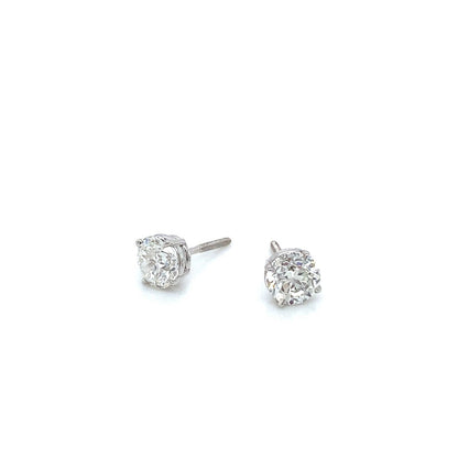 "EARR01573" 2.01 Carat H-I Color, SI3 Clarity Round Diamond Studs in 14K White Gold