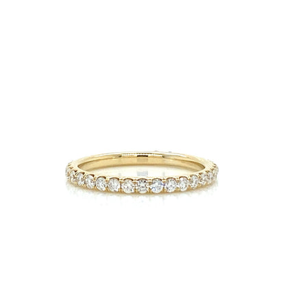"ETNBD01916" 2.2MM Handmade French Pave Diamond Eternity Band in 18K Gold - Made To Order - Proudly Made in The USA