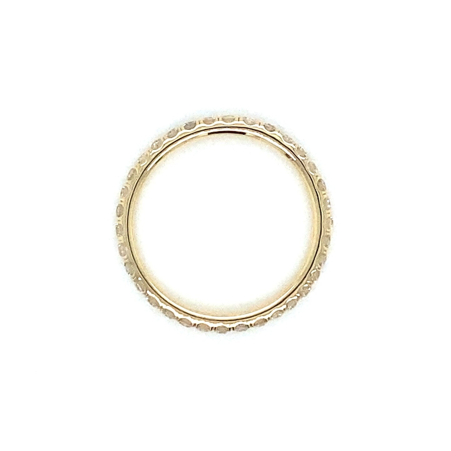 "ETNBD01916" 2.2MM Handmade French Pave Diamond Eternity Band in 18K Gold - Made To Order - Proudly Made in The USA