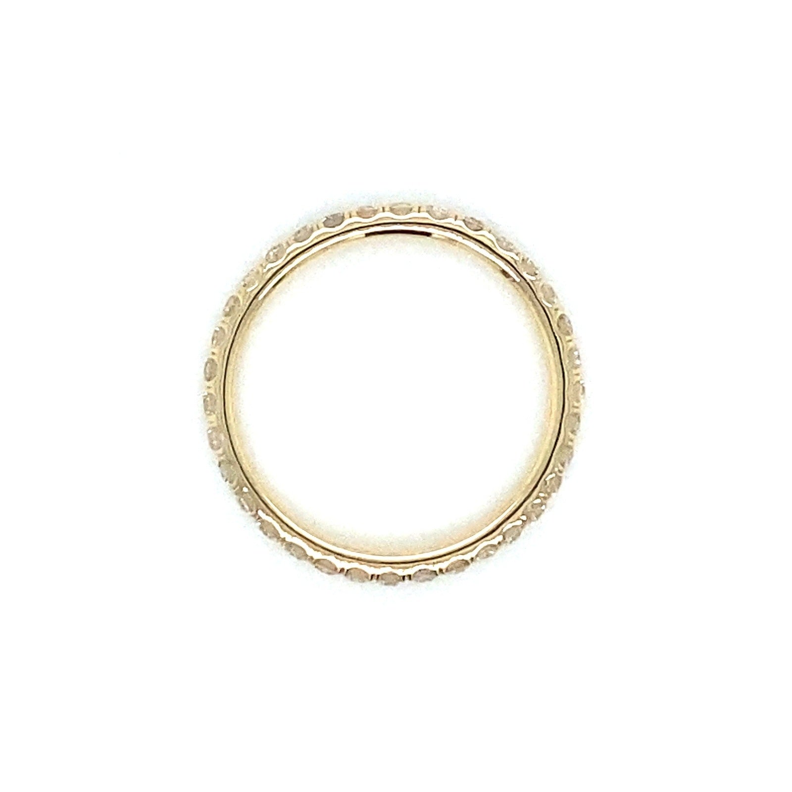 "ETNBD01916" 2.2MM Handmade French Pave Diamond Eternity Band in 18K Gold - Made To Order - Proudly Made in The USA