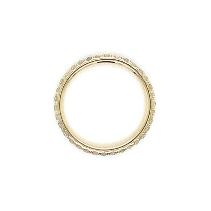 "ETNBD01916" 2.2MM Handmade French Pave Diamond Eternity Band in 18K Gold - Made To Order - Proudly Made in The USA