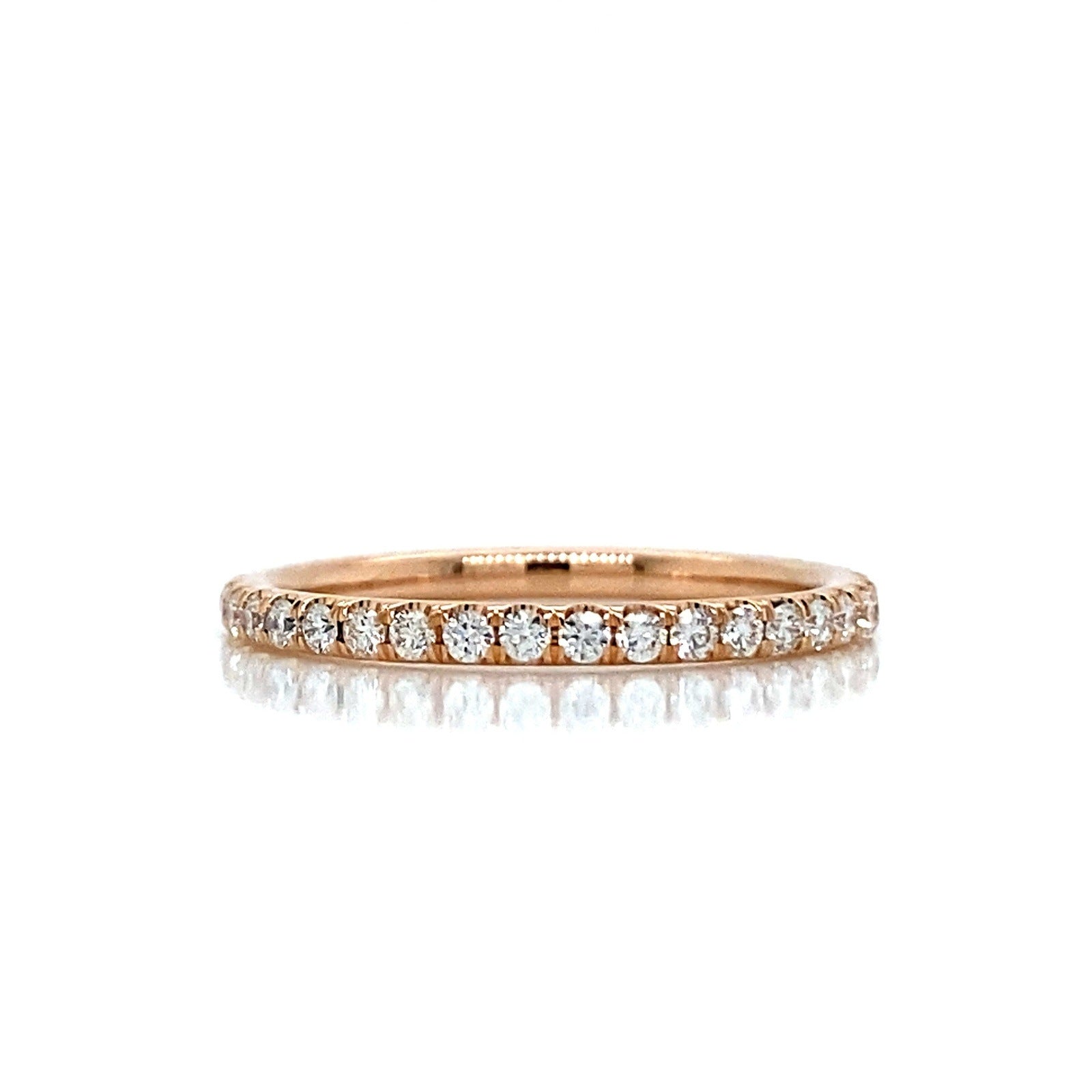 "ETNBD03098" Made to Order 1.6MM 18K Gold or Platinum With Diamond French Pave Eternity Band