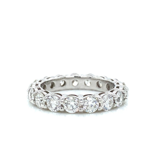 "ETNBD01543" 3.14 Carat Round Diamond Eternity Band in 18K White Gold