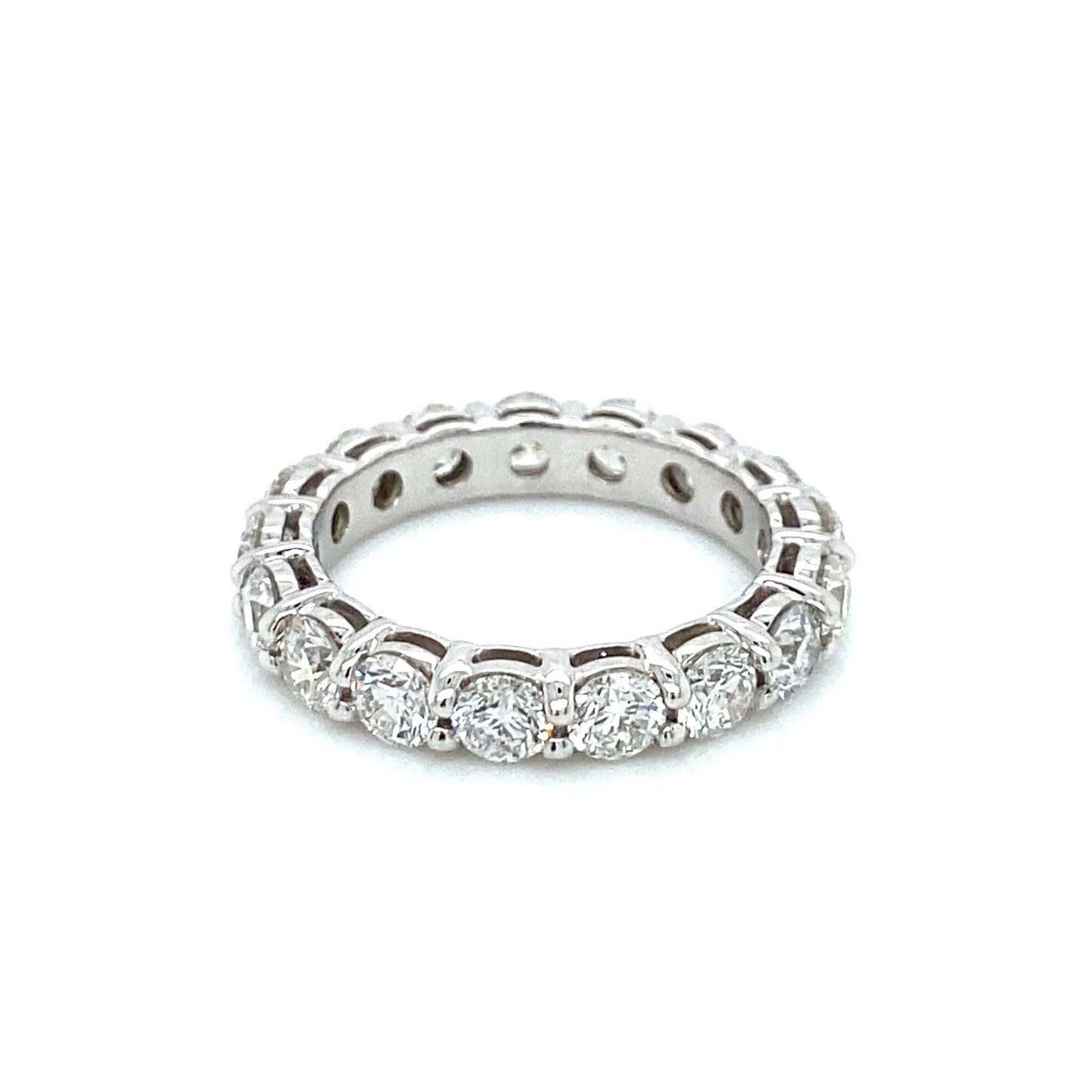 "ETNBD01543" 3.14 Carat Round Diamond Eternity Band in 18K White Gold