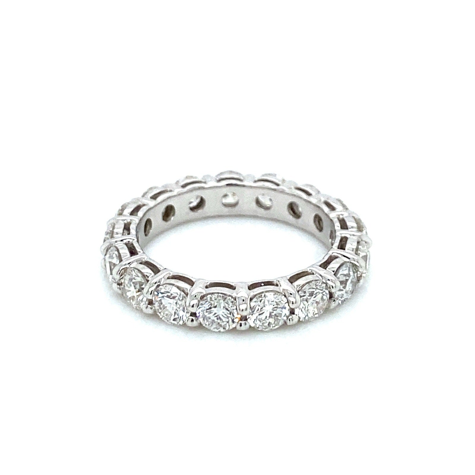 "ETNBD01543" 3.14 Carat Round Diamond Eternity Band in 18K White Gold