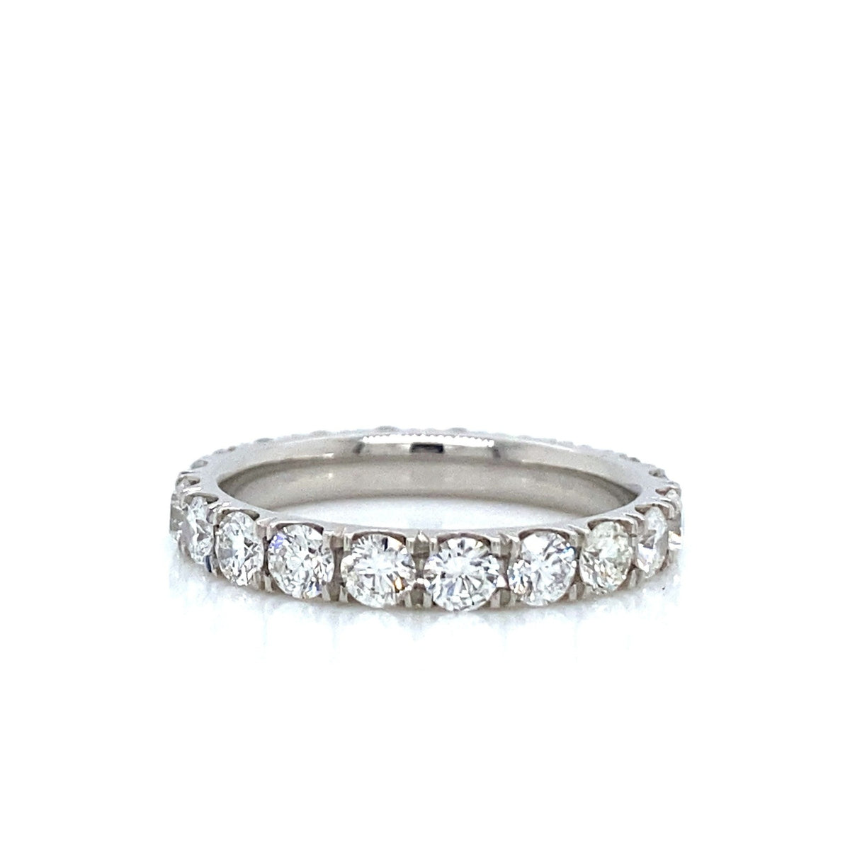 "ETNBD03154" Handmade Round Diamond Eternity Band in Platinum