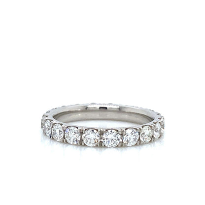 "ETNBD03154" Handmade Round Diamond Eternity Band in Platinum