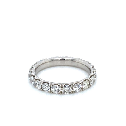 "ETNBD03154" Handmade Round Diamond Eternity Band in Platinum