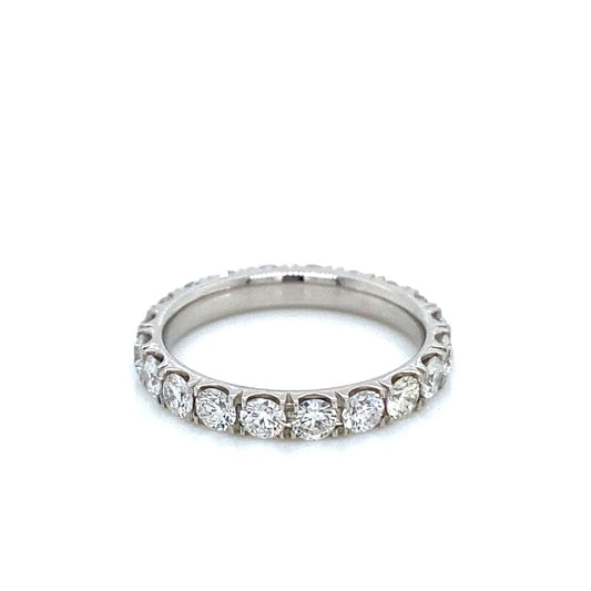 "ETNBD03154" Handmade Round Diamond Eternity Band in Platinum