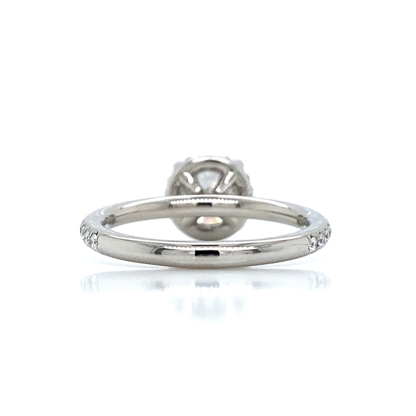 "ENGR03442" 1.52 Carat GIA Round Diamond Halo Engagement Ring in Platinum
