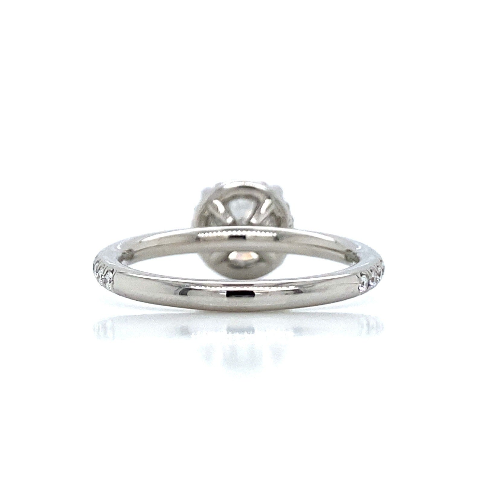 "ENGR03442" 1.52 Carat GIA Round Diamond Halo Engagement Ring in Platinum