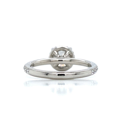 "ENGR03442" 1.52 Carat GIA Round Diamond Halo Engagement Ring in Platinum
