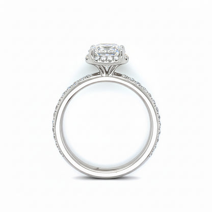"ENGR03442" 1.52 Carat GIA Round Diamond Halo Engagement Ring in Platinum