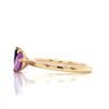 1.99 Total Carat Mismatched Pear Shaped Sapphire Two-Stone Ring in 14K Yellow Gold