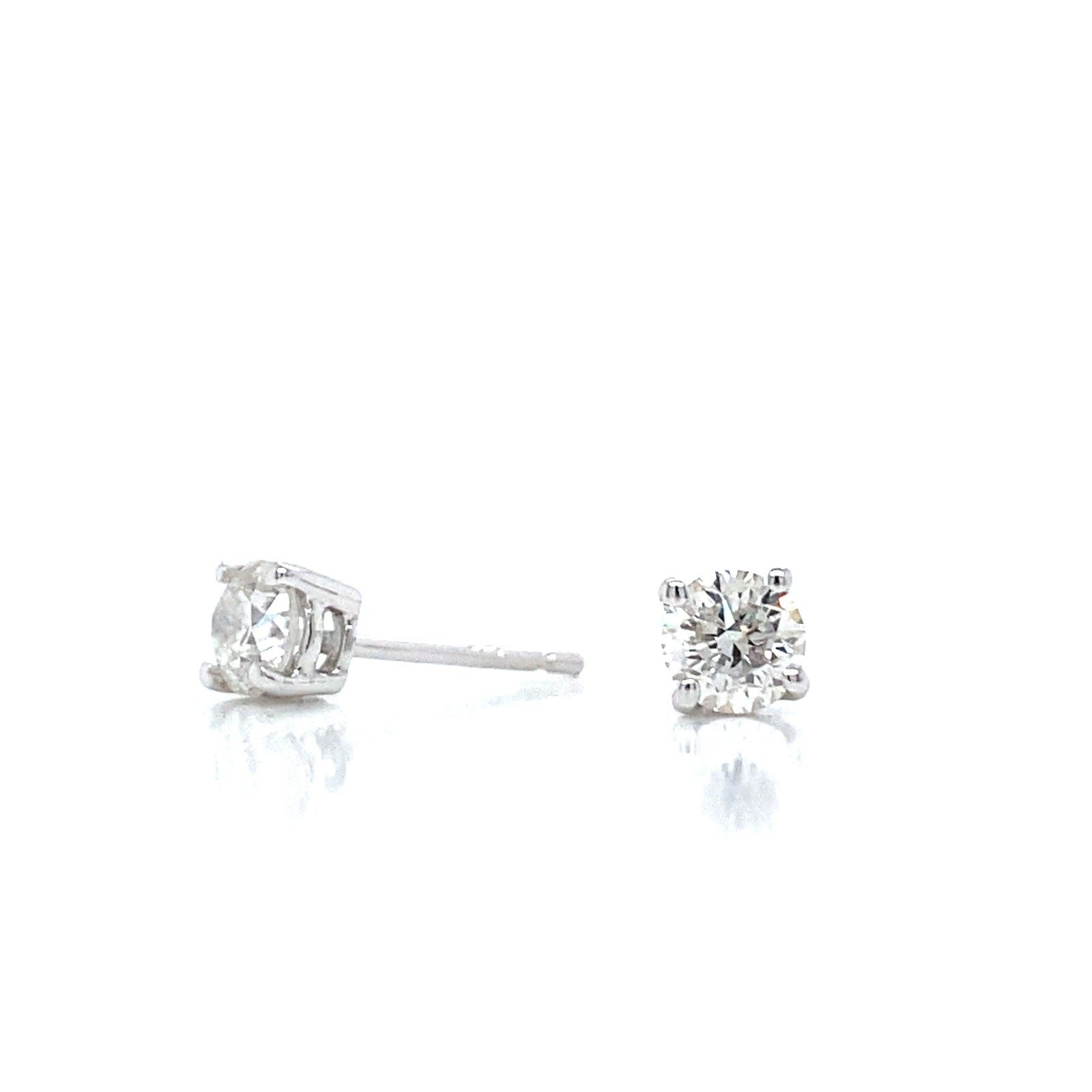 "EARR01608" Classic White Gold Diamond Stud Earrings 0.62 Carats