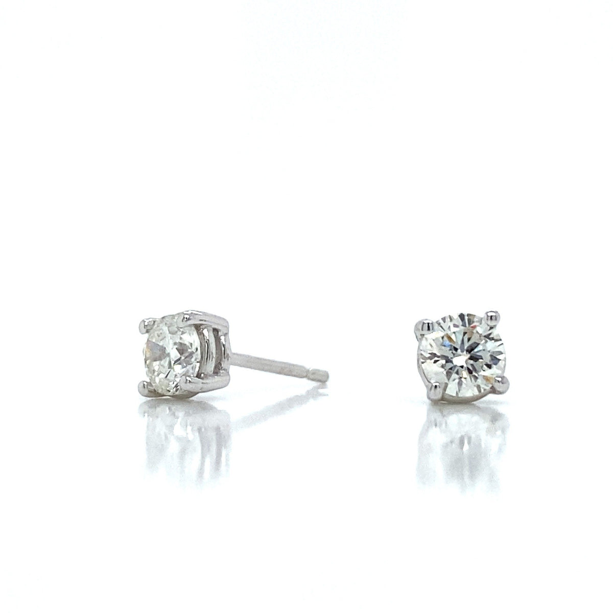 "EARR01609" Classic White Gold Diamond Stud Earrings 0.65 Carats