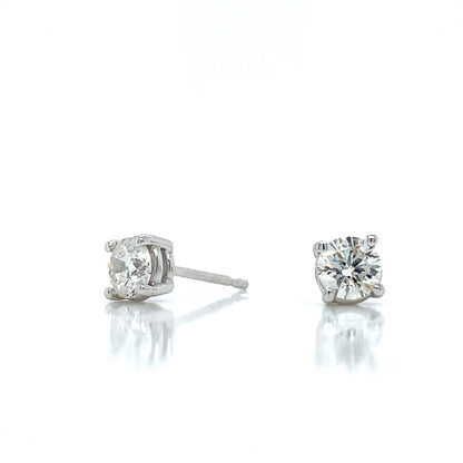 "EARR01609" Classic White Gold Diamond Stud Earrings 0.65 Carats