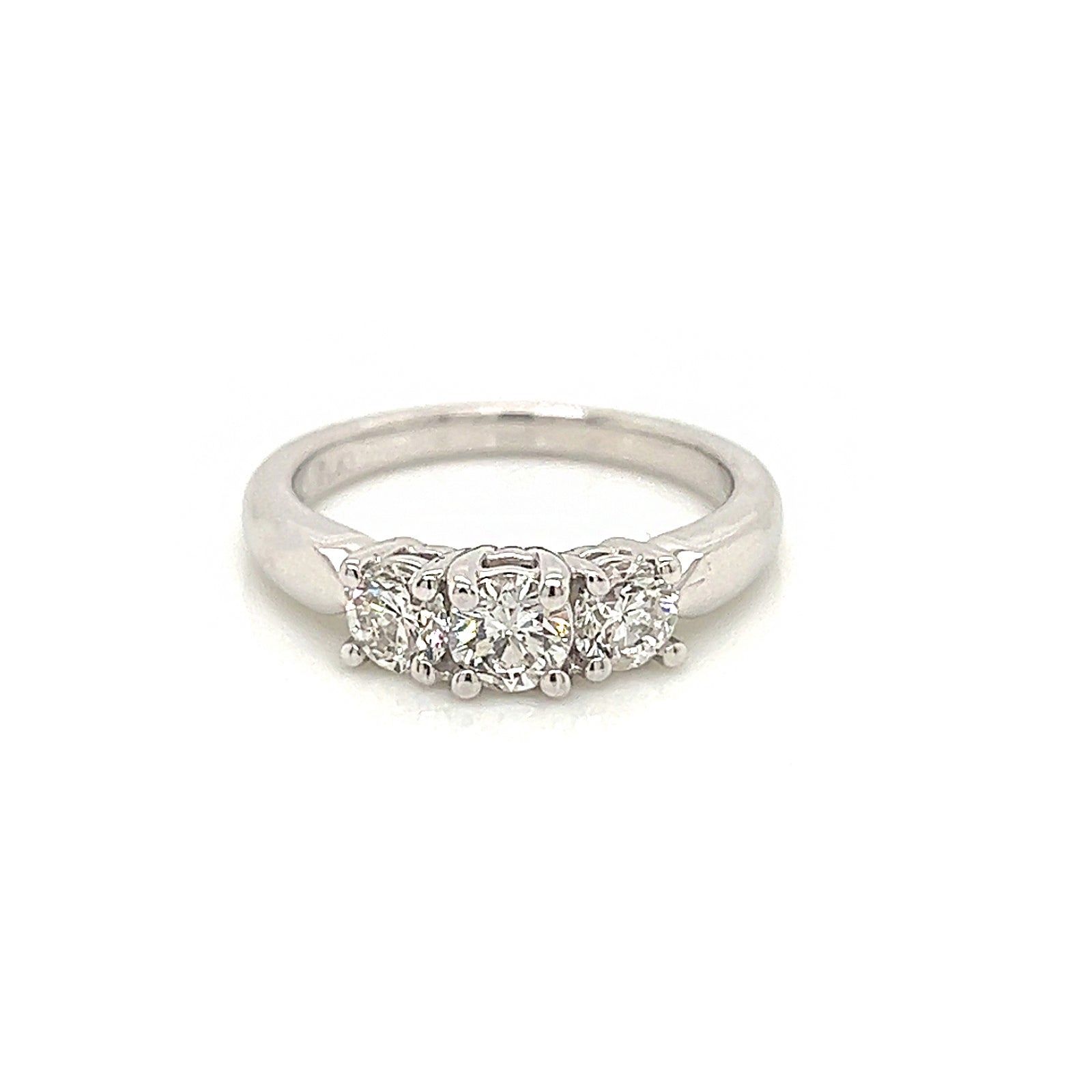 1.05 Total Carat Three Stone Diamond Engagement Ring