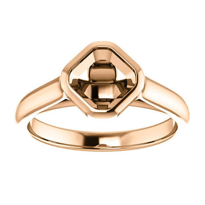 Solitaire Asscher Cut Setting