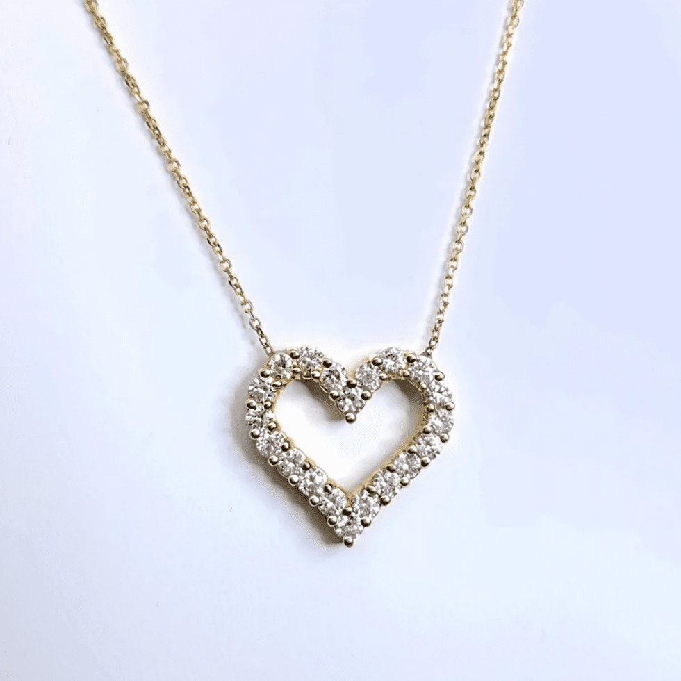 0.60 Carat Heart-Shaped Prong-Set Diamond Pendant