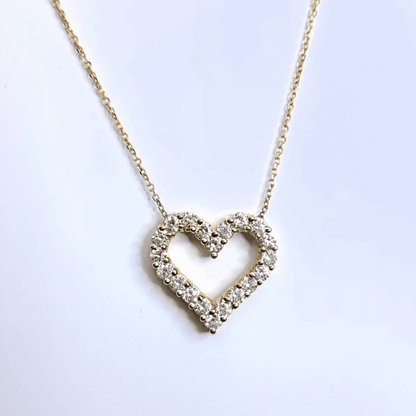 0.60 Carat Heart-Shaped Prong-Set Diamond Pendant