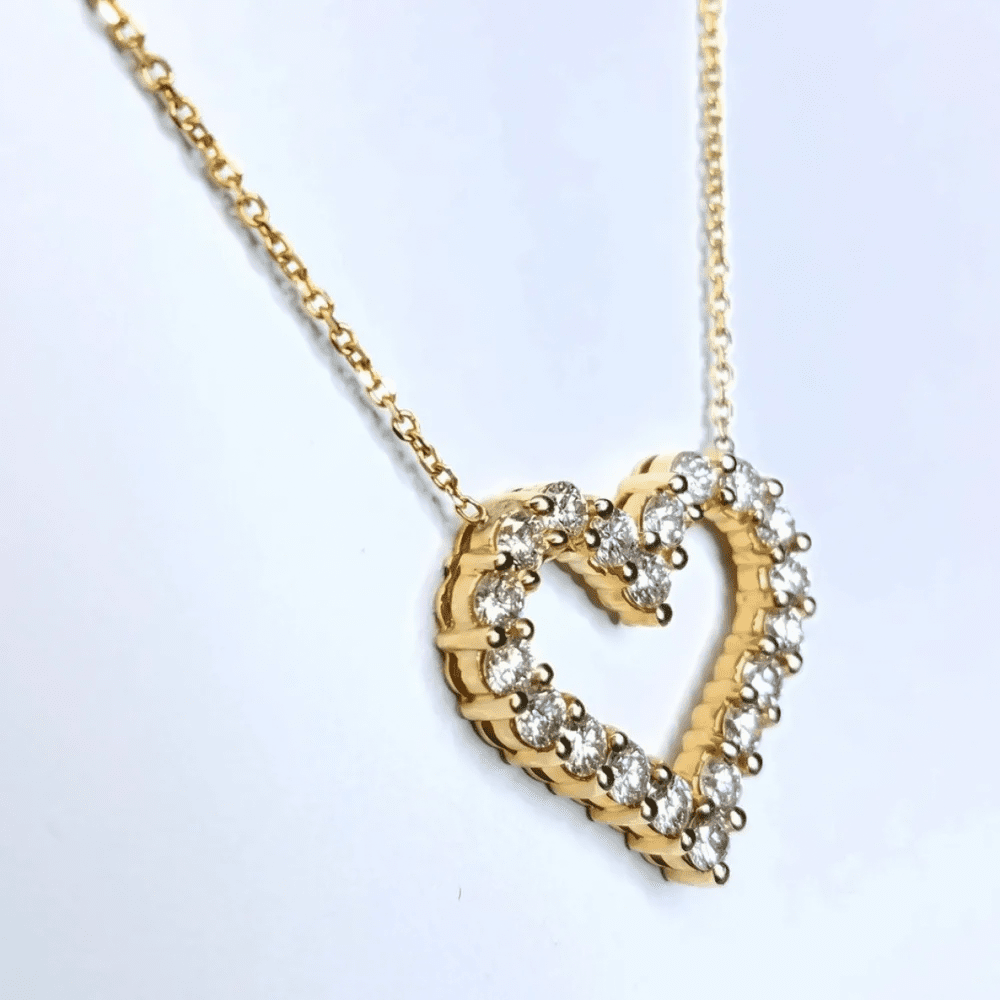 0.60 Carat Heart-Shaped Prong-Set Diamond Pendant