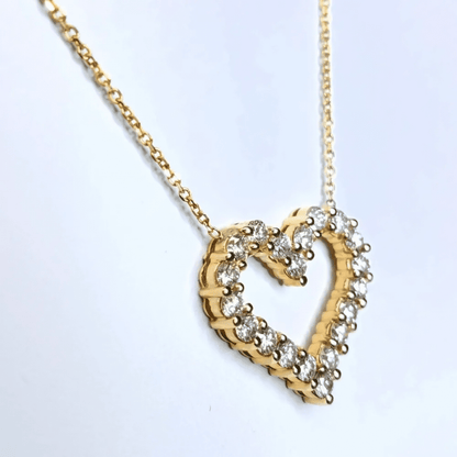0.60 Carat Heart-Shaped Prong-Set Diamond Pendant