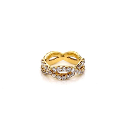 2.91 Carat Ladies Pave-Set Diamond Eternity Band